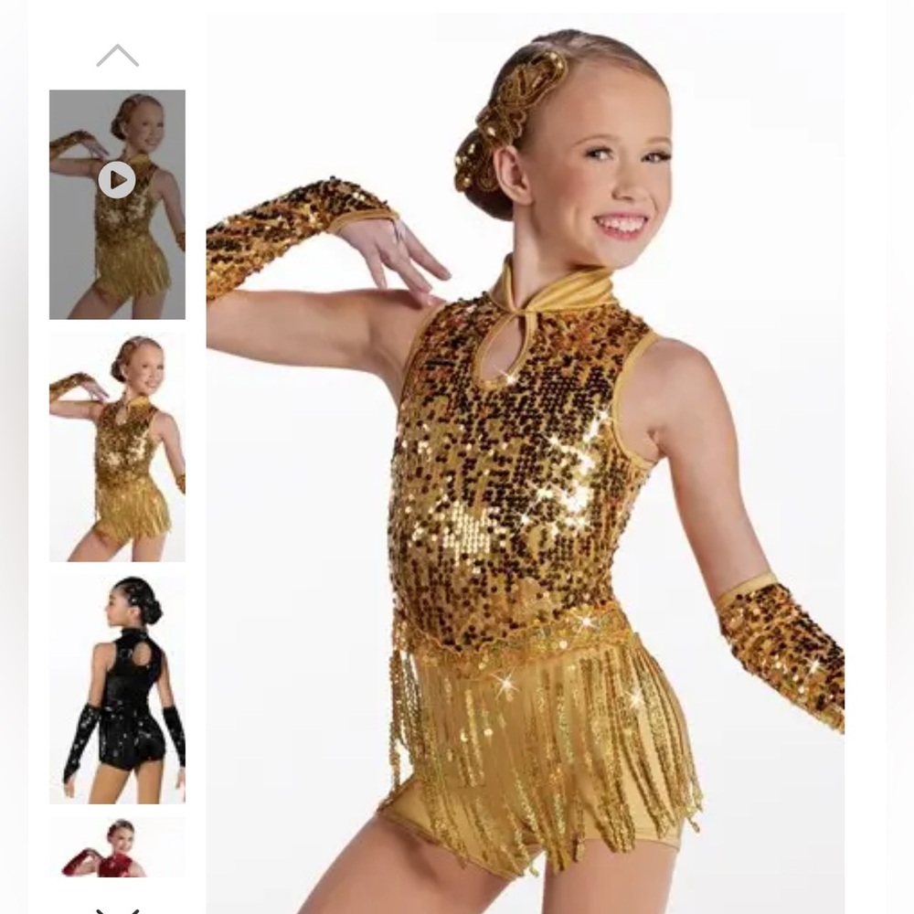 Weissman Gold Sequin Dance Costume